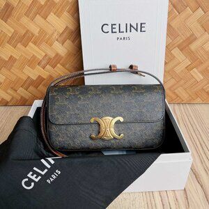 Celine Triomphe Canvas Claude East-West Shoulder Bag